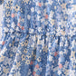 Blue Floral Print Mom Dress