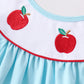 Blue Apple Embroidered Pants Set