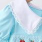 Blue Apple Smocked Lace Dress