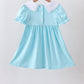 Blue Apple Smocked Lace Dress