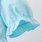Blue Apple Smocked Lace Dress