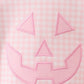 Pink Jack-O-Lantern  Applique Bow Bubble