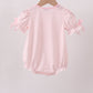 Pink Jack-O-Lantern  Applique Bow Bubble