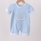 Blue Jack-O-Lantern  Applique Romper