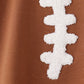 Brown Football French Knot Top
