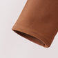 Brown Football French Knot Top
