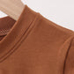 Brown Football French Knot Top