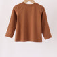 Brown Football French Knot Top