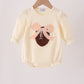 Cream Football French Knot Bubble