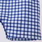 Navy Apple Embroidered Gingham Jon Jon