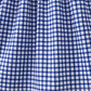 Navy Apple Embroidered Gingham Dress