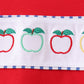 Red Apple Embroidered Gingham Shorts Set