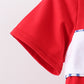Red Apple Embroidered Gingham Shorts Set