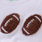 Green football french knot gingham bubble