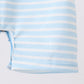 Blue Puppy Ball Embroidered Stripe Romper