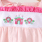 Pink Castle Embroidery Jacquard Bubble
