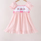 Pink Castle Embroidery Jacquard Ruffle Dress