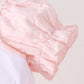 Pink Castle Embroidery Jacquard Ruffle Dress