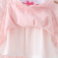 Pink Castle Embroidery Jacquard Ruffle Dress