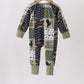 Camo Deer Bamboo Zip Romper