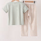 Green Scarecrow Embroidery Pants Set