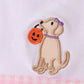 Pink Puppy Pumpkin Applique Bow Bubble