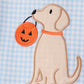 Blue Puppy Pumpkin Applique Shorts Set