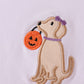 Pink Puppy Pumpkin Applique Dress
