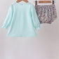 Blue Floral Bow Applique Bloomer Set