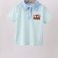 Blue Tool Embroidery Stripe Shirt