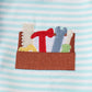 Blue Tool Embroidery Stripe Shirt