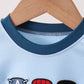 Blue character embroidery bubble