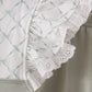 Sage pumpkin embroidery bow ruffle shorts set