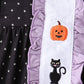 Black ghost spider embroidery ruffle bubble