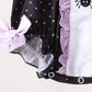 Black ghost spider embroidery ruffle bubble