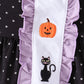 Black ghost spider embroidery ruffle bloomer set
