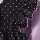 Black ghost spider embroidery ruffle bloomer set