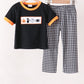 Black ghost spider embroidery pants set