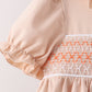 Khaki Pumpkin Smocked Bloomer Set