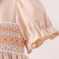 Khaki Pumpkin Smocked Bloomer dress