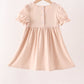 Khaki Pumpkin Smocked Bloomer dress