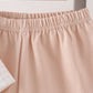 Khaki Pumpkin Embroidery Shorts Set