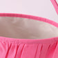 Pink Pumpkin Applique Gingham Ruffle Basket