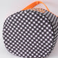 Black Pumpkin Applique Gingham Basket