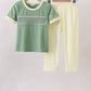 Sage smocked pants set