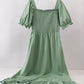 Sage smocked mom dress