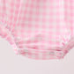 Pink Jack-O-Lantern  Applique Ruffle Gingham Bubble
