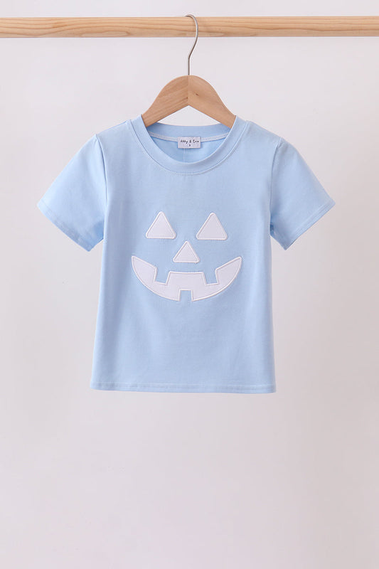 Blue Jack-O-Lantern  Applique Top