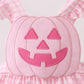 Pink Jack-O-Lantern  Applique Ruffle Dress
