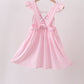 Pink Jack-O-Lantern  Applique Ruffle Dress